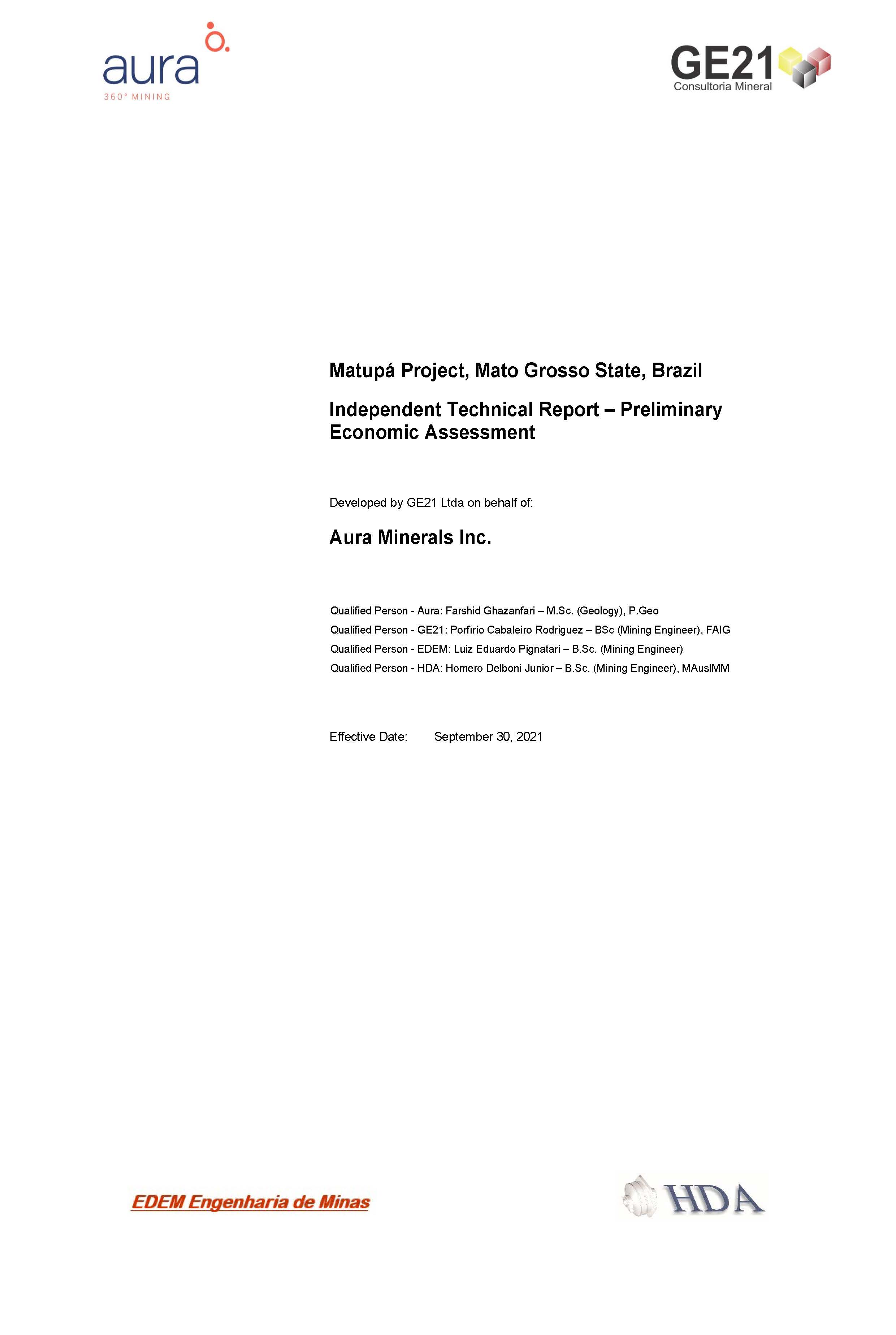 NI 43-101 report editing ESL